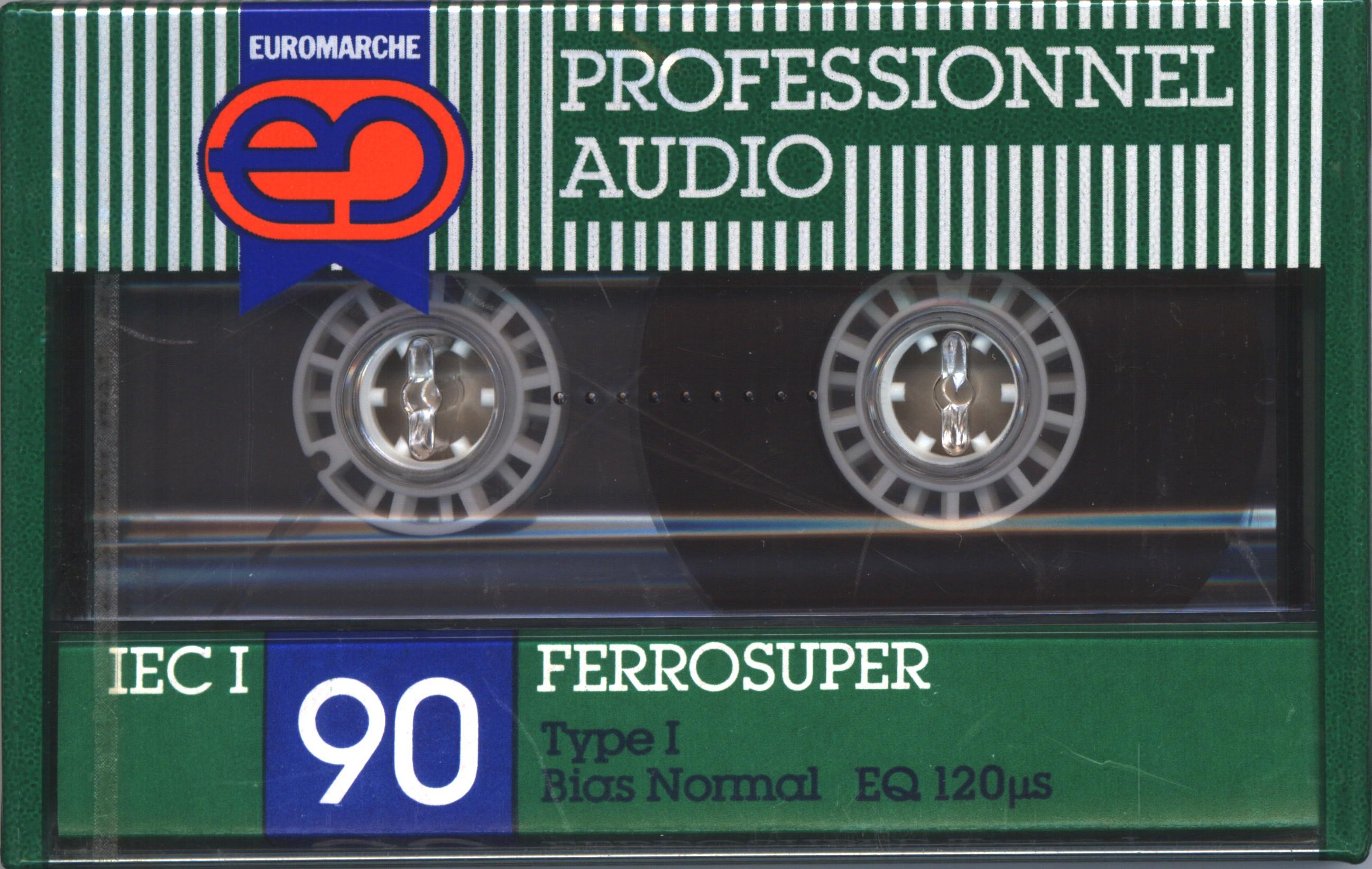 Compact Cassette Euromarche 90 "Ferrosuper" Type I Normal 1990 France