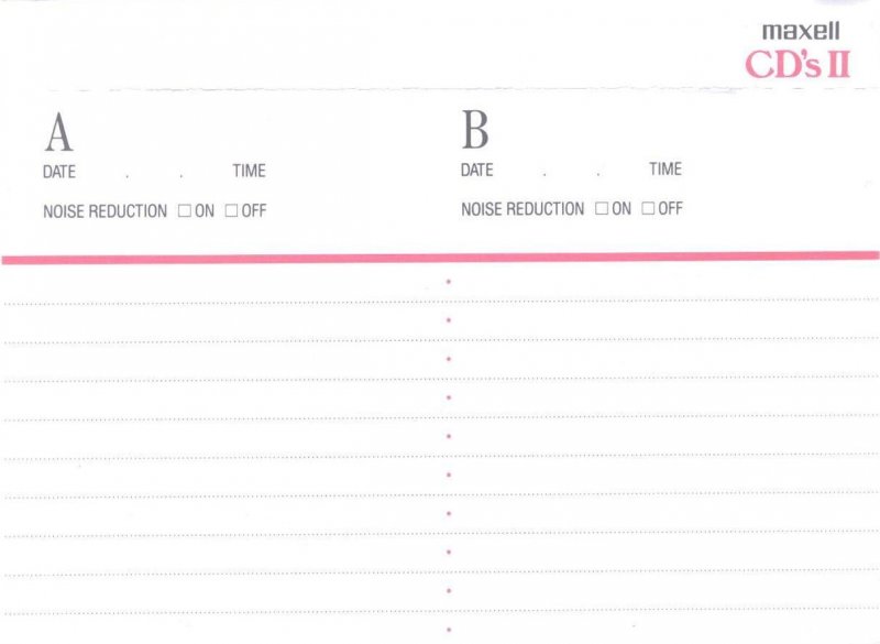 Compact Cassette Maxell CD`s II / CD`s 2 50 Type II Chrome 1992 Japan