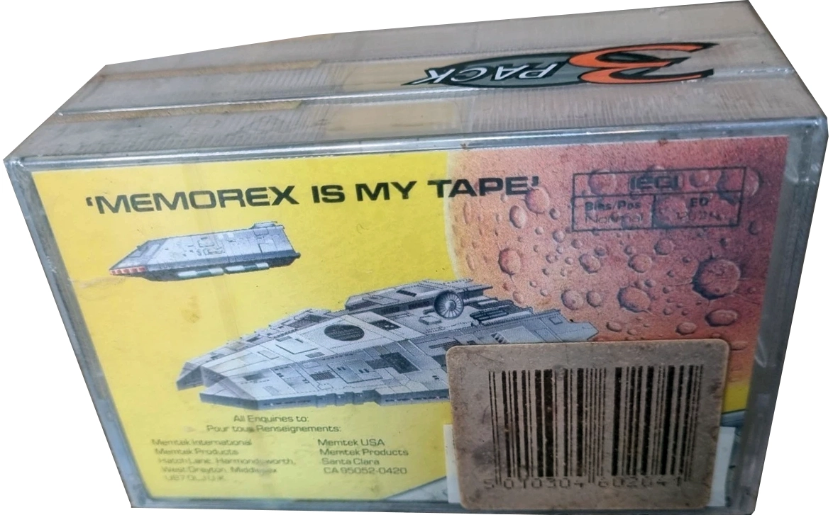 3 pack Memorex 90 "Sound Invasion" Type I Normal 1989 Europe
