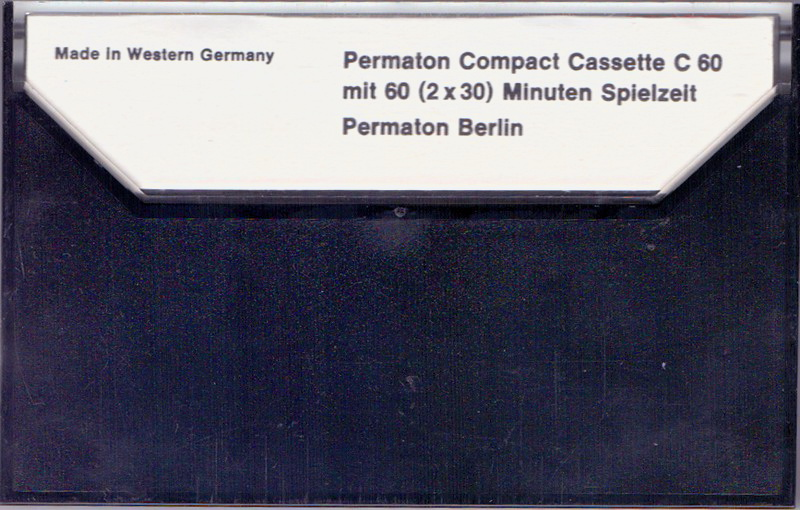 Compact Cassette Permaton 60 Type I Normal 1969 Europe