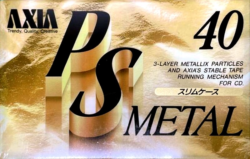 Compact Cassette AXIA PS-Metal 40 "PSMF 40" Type IV Metal 1993 Japan
