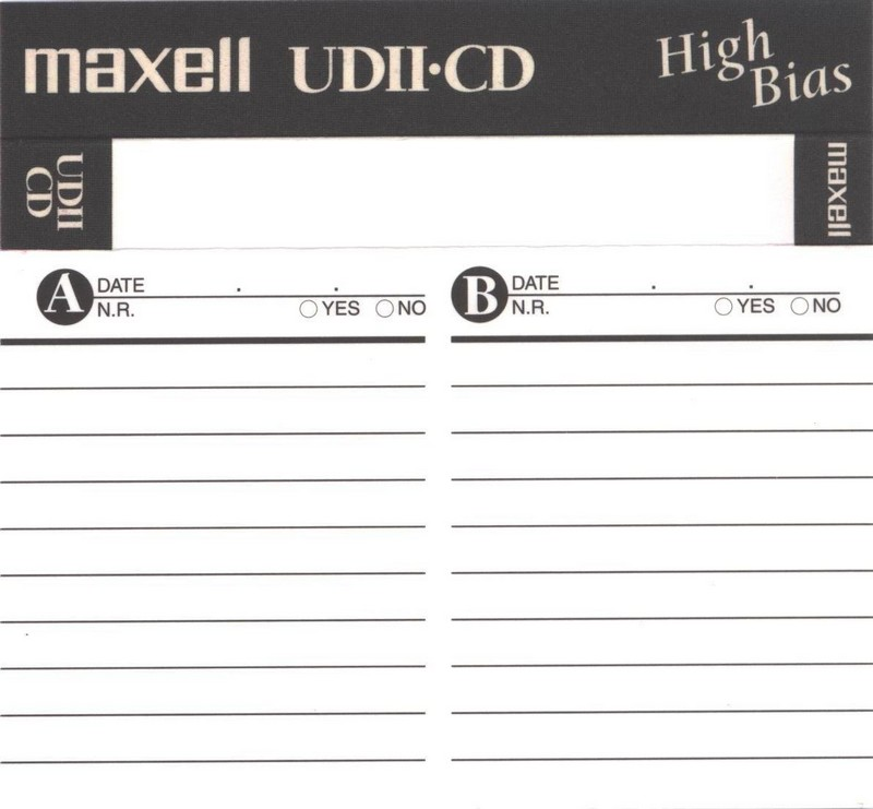 Compact Cassette Maxell UDII-CD 60 Type II Chrome 1996 North America