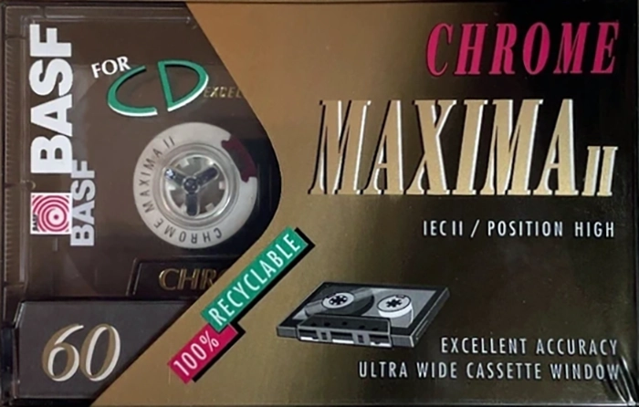 Compact Cassette BASF Chrome Maxima II 60 Type II Chrome 1993 Europe