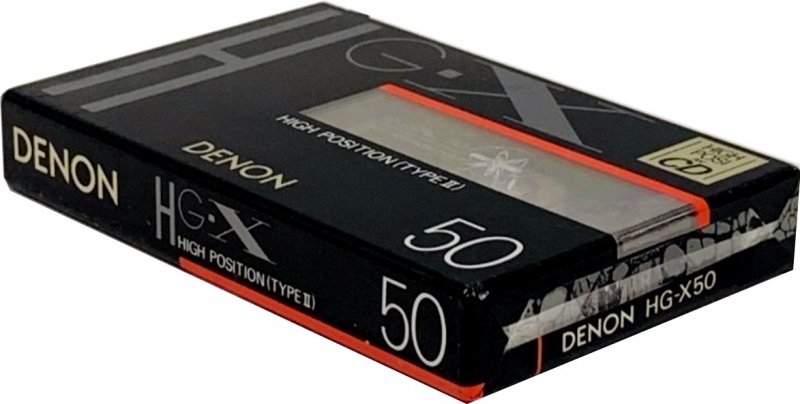 Compact Cassette Denon HG-X 50 "HG-X50" Type II Chrome 1990 Japan
