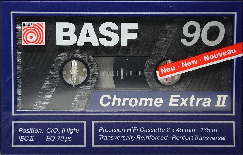 Compact Cassette BASF Chrome Extra II 90 Type II Chrome 1990 Europe