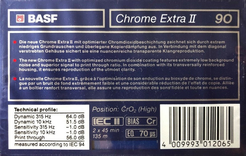 Compact Cassette: BASF  - Chrome Extra II 90