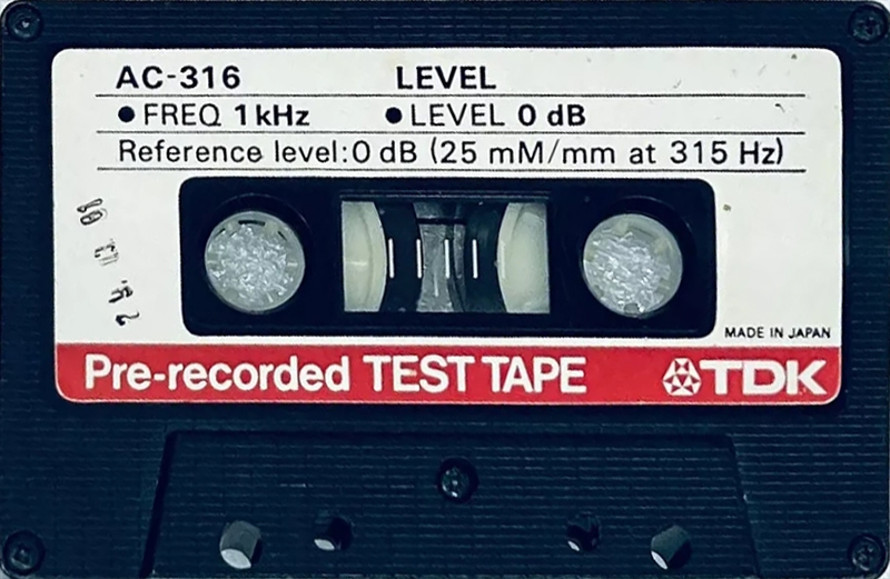 Compact Cassette TDK "AC-316 Level" Test Cassette 1981 Japan