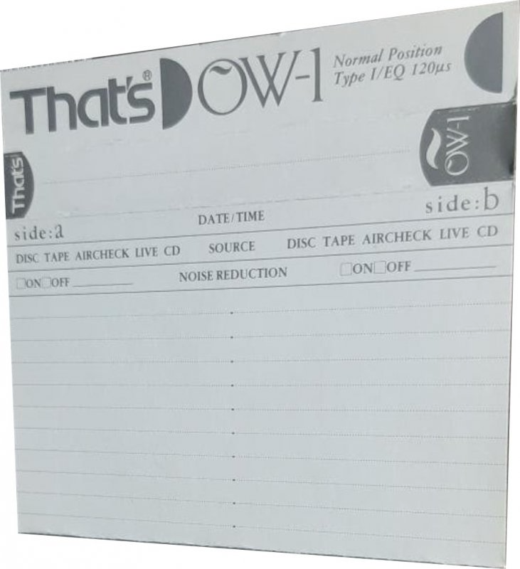 Compact Cassette Thats OW-1 40 Type I Normal 1990 Japan