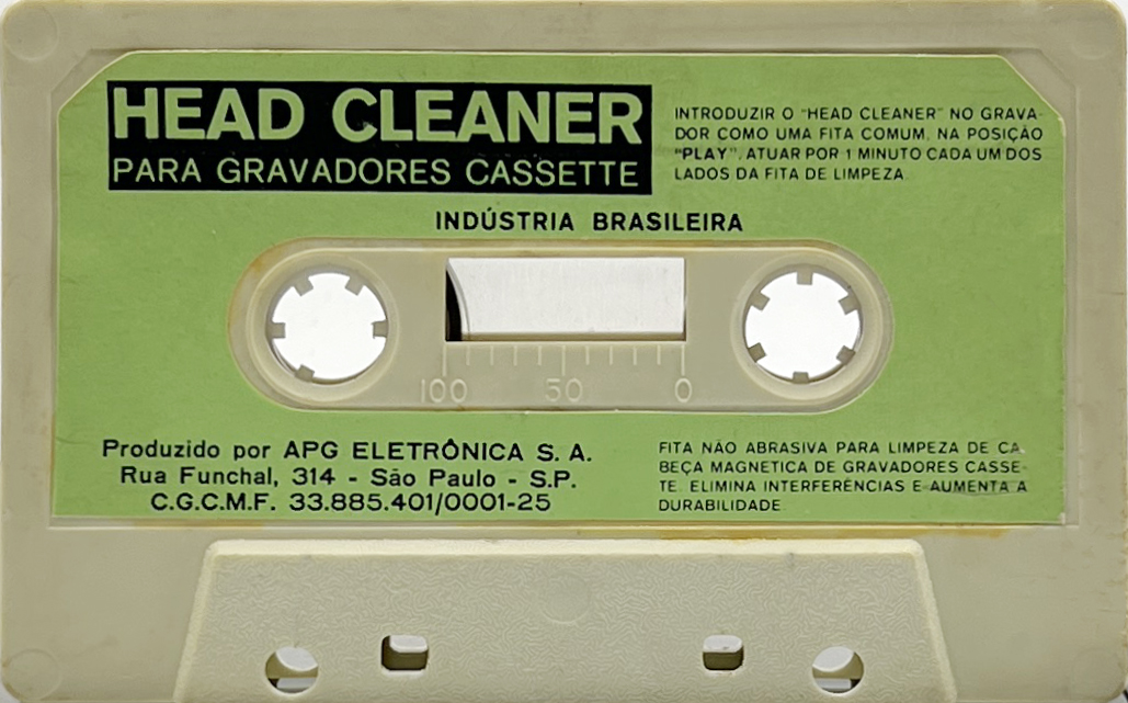 Compact Cassette APG Eletronica HITEC Cleaning Cassette Brazil