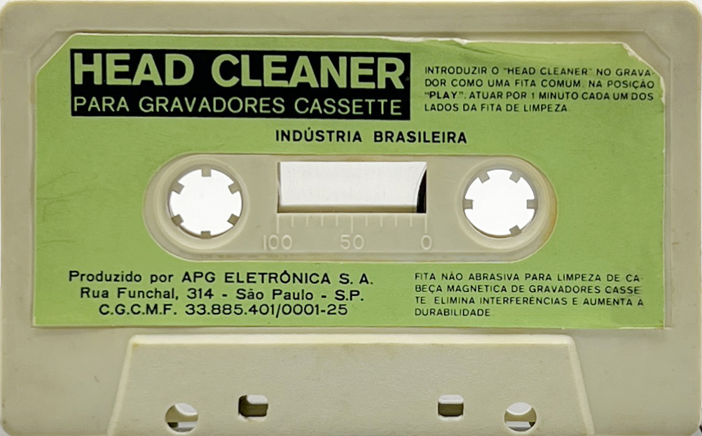 Compact Cassette APG Eletronica HITEC Cleaning Cassette Brazil