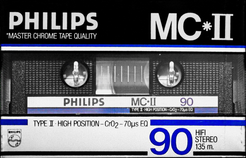 Compact Cassette Philips MC-II 90 Type II Chrome 1985 Europe