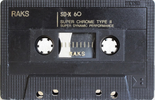 Compact Cassette RAKS SD-X 60 Type II Chrome 1990 Europe
