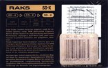 Compact Cassette RAKS SD-X 60 Type II Chrome 1990 Europe