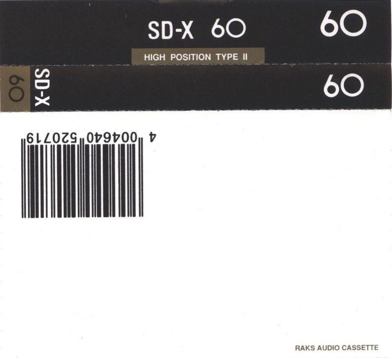 Compact Cassette: RAKS  - SD-X 60