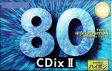 Compact Cassette Sony CDix II 80 "C-80CDX2B" Type II Chrome 1994 Japan