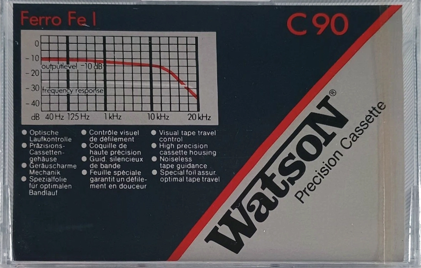 Compact Cassette Watson Ferro 90 "Fe I" Type I Normal 1990 Europe