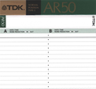 Compact Cassette TDK AR 50 "AR-50K" Type I Normal 1988 Japan