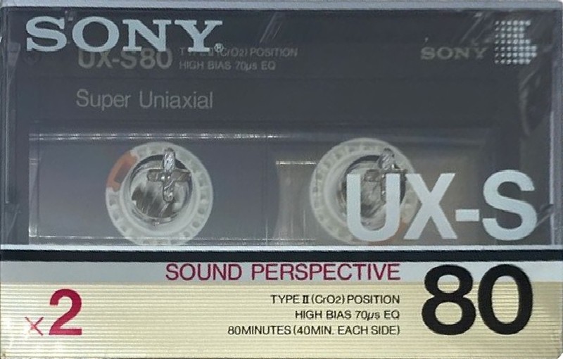 2 pack Sony UX-S 80 Type II Chrome 1986 Japan