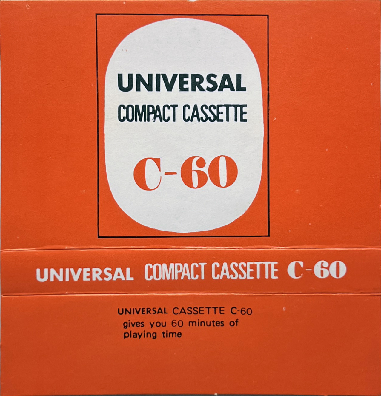 Compact Cassette Universal 60 Type I Normal 1978 Hong Kong