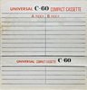 Compact Cassette Universal 60 Type I Normal 1978 Hong Kong