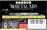 Compact Cassette Sony Metal-XRS 74 Type IV Metal 1994 Japan