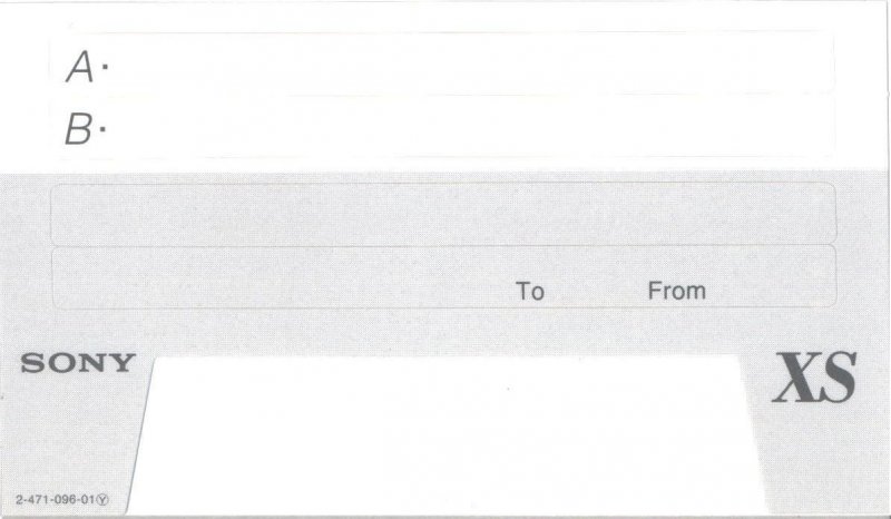 Compact Cassette Sony X Select 54 "C-54XS2" Type II Chrome 1994 Japan