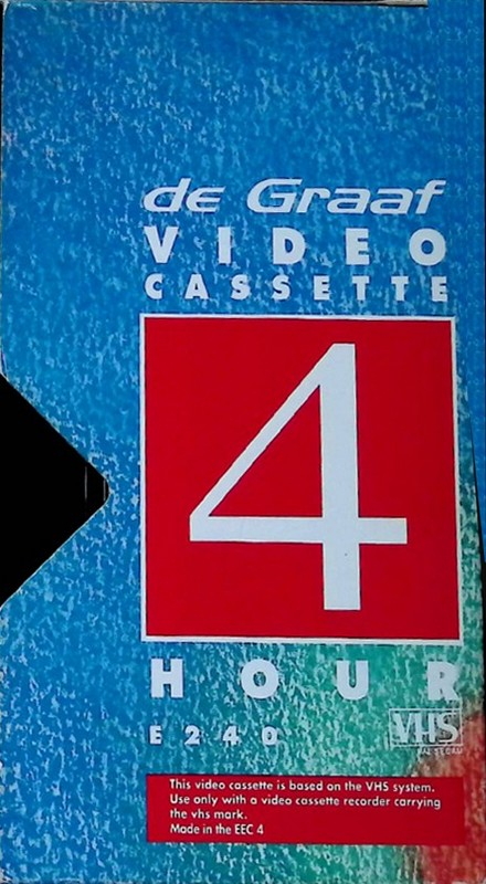 VHS, Video Home System De Graaf 240 Type I Normal Europe