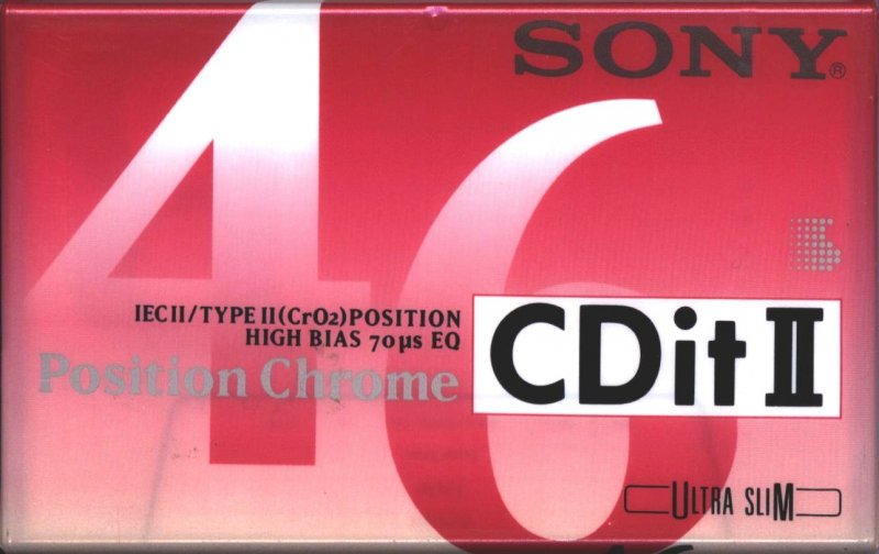 Compact Cassette Sony CDit II 46 Type II Chrome 1994 Europe