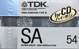 Compact Cassette TDK SA 54 "SA-54G" Type II Chrome 1988 Japan