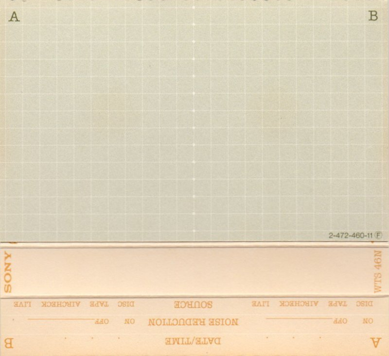 Compact Cassette Sony What`s Up? 46 "WTS 46G" Type I Normal 1985 Japan