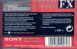 Compact Cassette Sony FX 90 "C-90FX1C" Type I Normal 1998 Europe