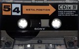 Compact Cassette Sony CDix IV 54 "C-54CDX4" Type IV Metal 1991 Japan