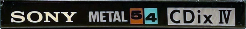 Compact Cassette Sony CDix IV 54 "C-54CDX4" Type IV Metal 1991 Japan