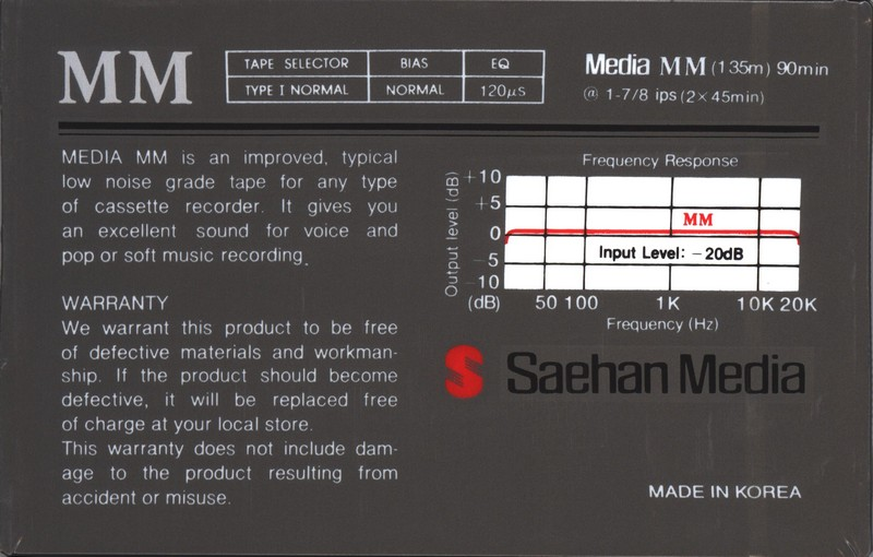 Compact Cassette: Saehan Media -  90