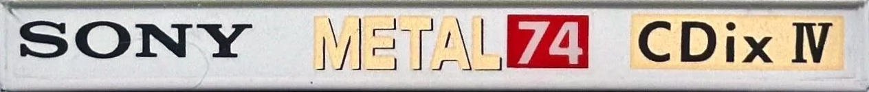 Compact Cassette Sony CDix IV 74 "C-74CDX4A" Type IV Metal 1992 Japan