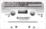 Compact Cassette Commodore 20 "VIC Blank Programming Cassette" Computer Cassette USA