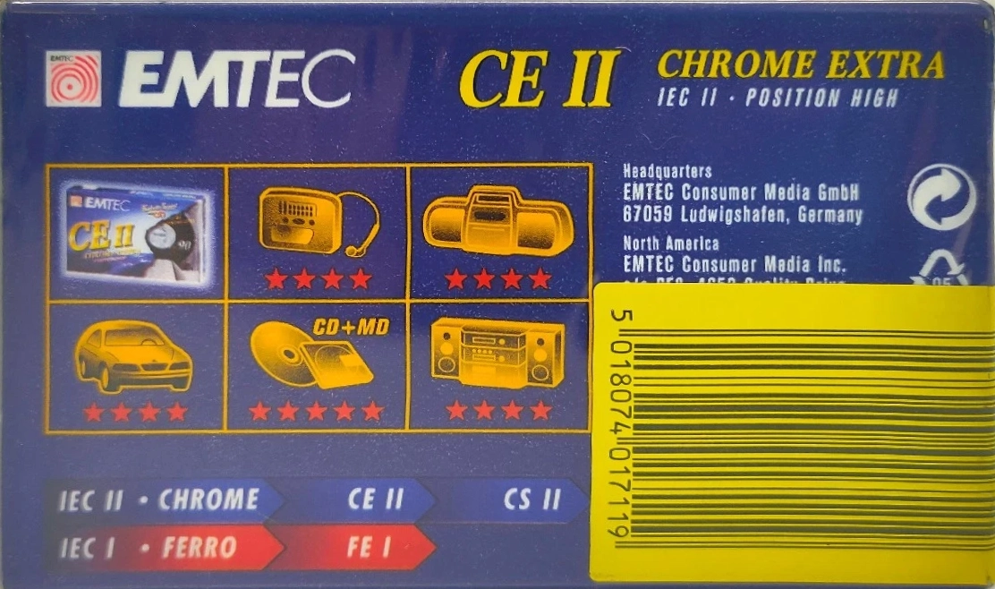4 pack Emtec CE II Chrome Extra 90 Type II Chrome 2004 Europe