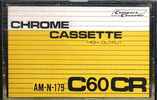 Compact Cassette Crown / Crown Radio Corporation 60 "AM-N-179" Type II Chrome Japan