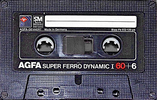 Compact Cassette AGFA Super Ferro Dynamic I 60+6 Type I Normal 1980 Europe