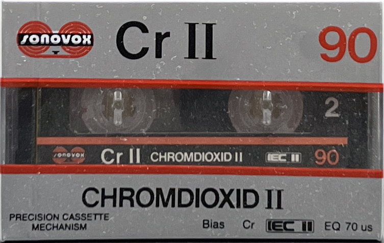 Compact Cassette Sonovox Cr II 90 Type II Chrome 1983 Portugal