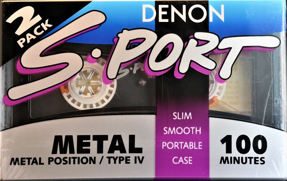 2 pack Denon S-Port 100 "SP-M100V2" Type IV Metal 1991 North America