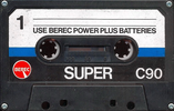 Compact Cassette Berec Super 90 Type I Normal 1980 UK
