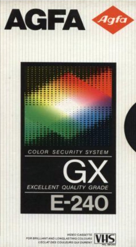 VHS, Video Home System AGFA GX 240 Type I Normal 1989 Germany