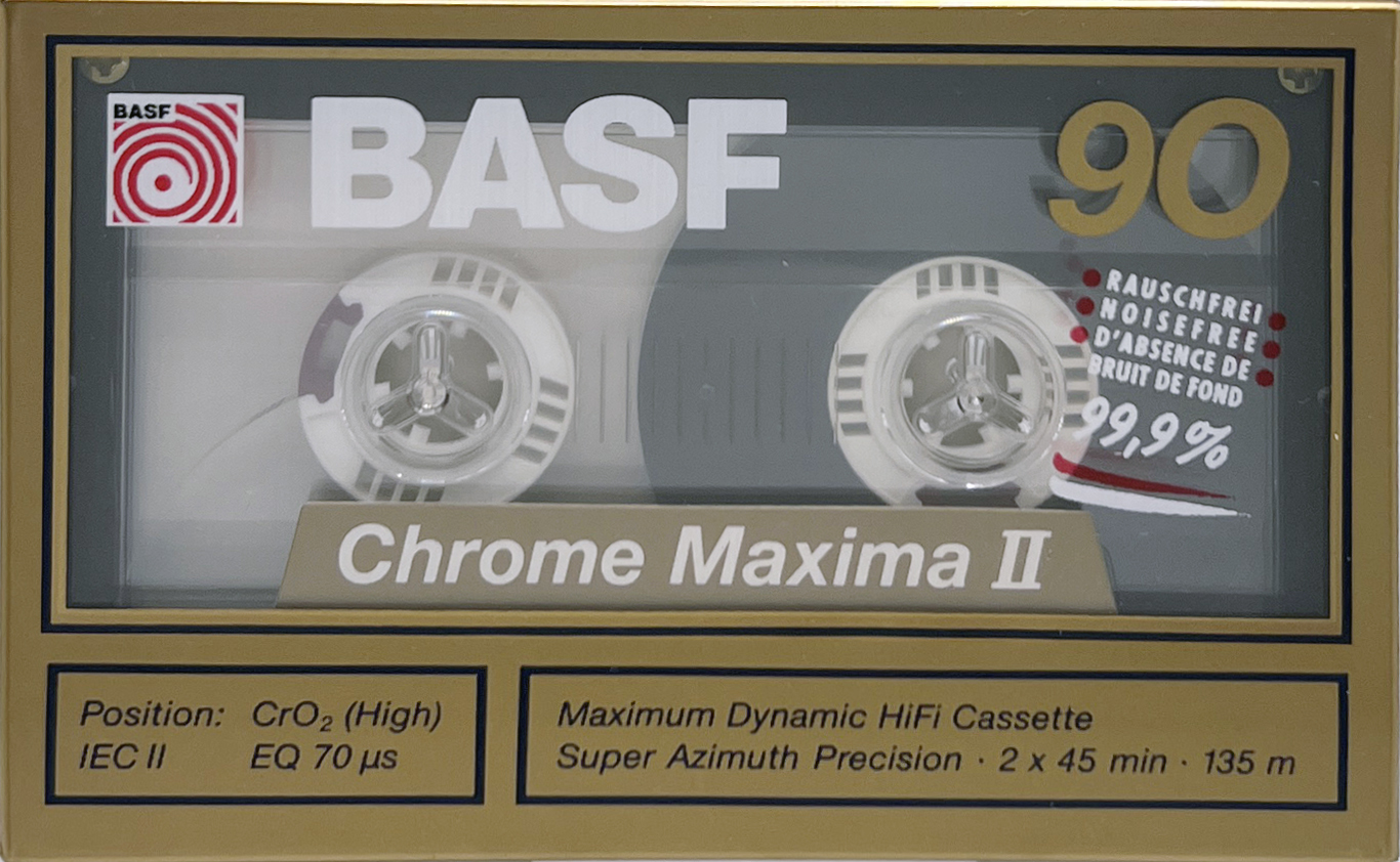 Compact Cassette BASF Chrome Maxima II 90 Type II Chrome 1990 Europe