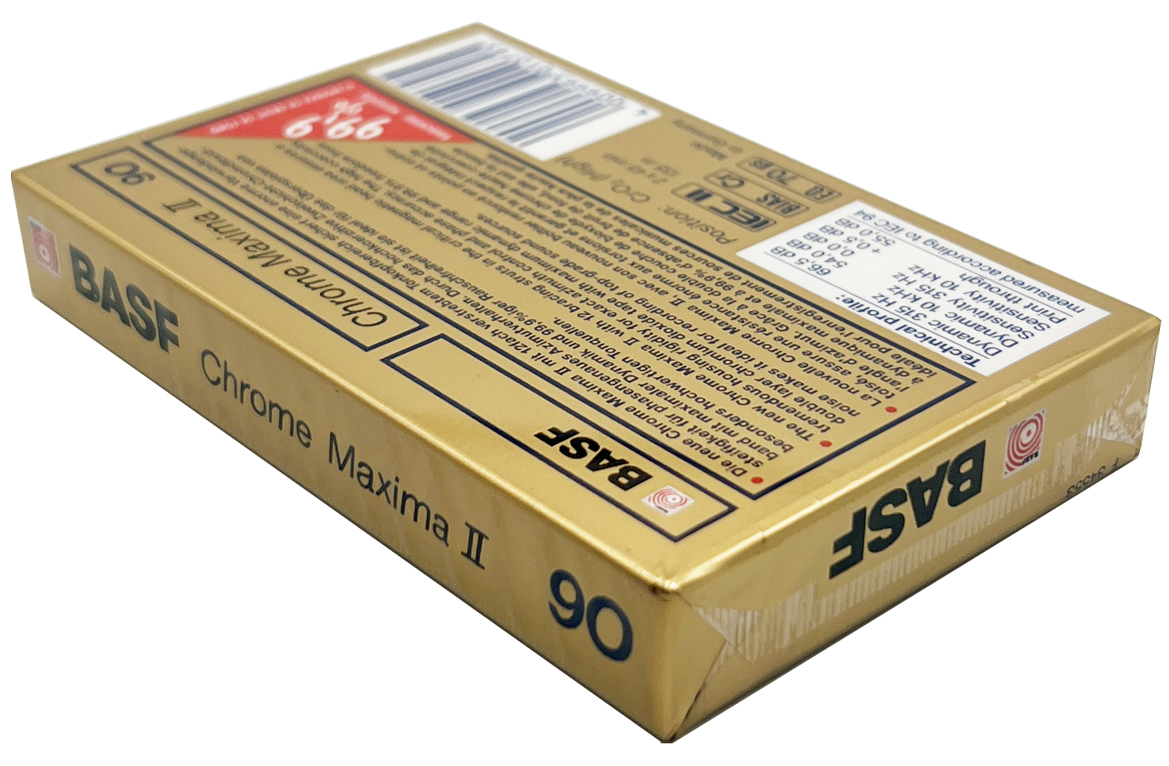 Compact Cassette BASF Chrome Maxima II 90 Type II Chrome 1990 Europe