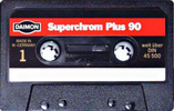 Compact Cassette Daimon Superchrom Plus 90 Type II Chrome 1977 Germany