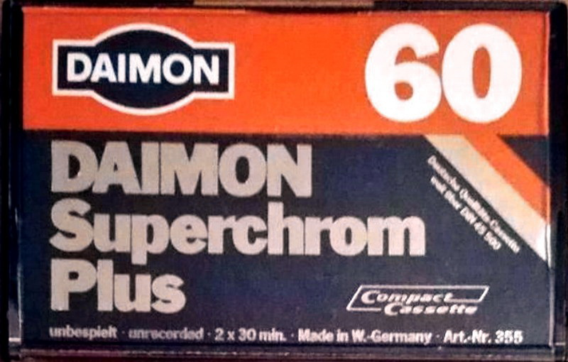 Compact Cassette Daimon Superchrom Plus 90 Type II Chrome 1977 Germany