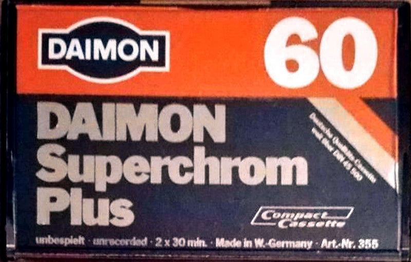 Compact Cassette Daimon Superchrom Plus 90 Type II Chrome 1982 Germany