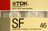 Compact Cassette TDK SF 46 Type II Chrome 1988 Australia, Europe