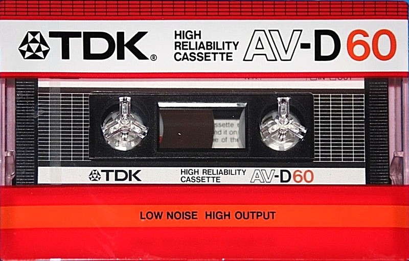 Compact Cassette TDK AV 60 "AV-D60" Type I Normal 1985 USA